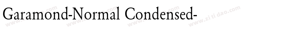 Garamond-Normal Condensed字体转换